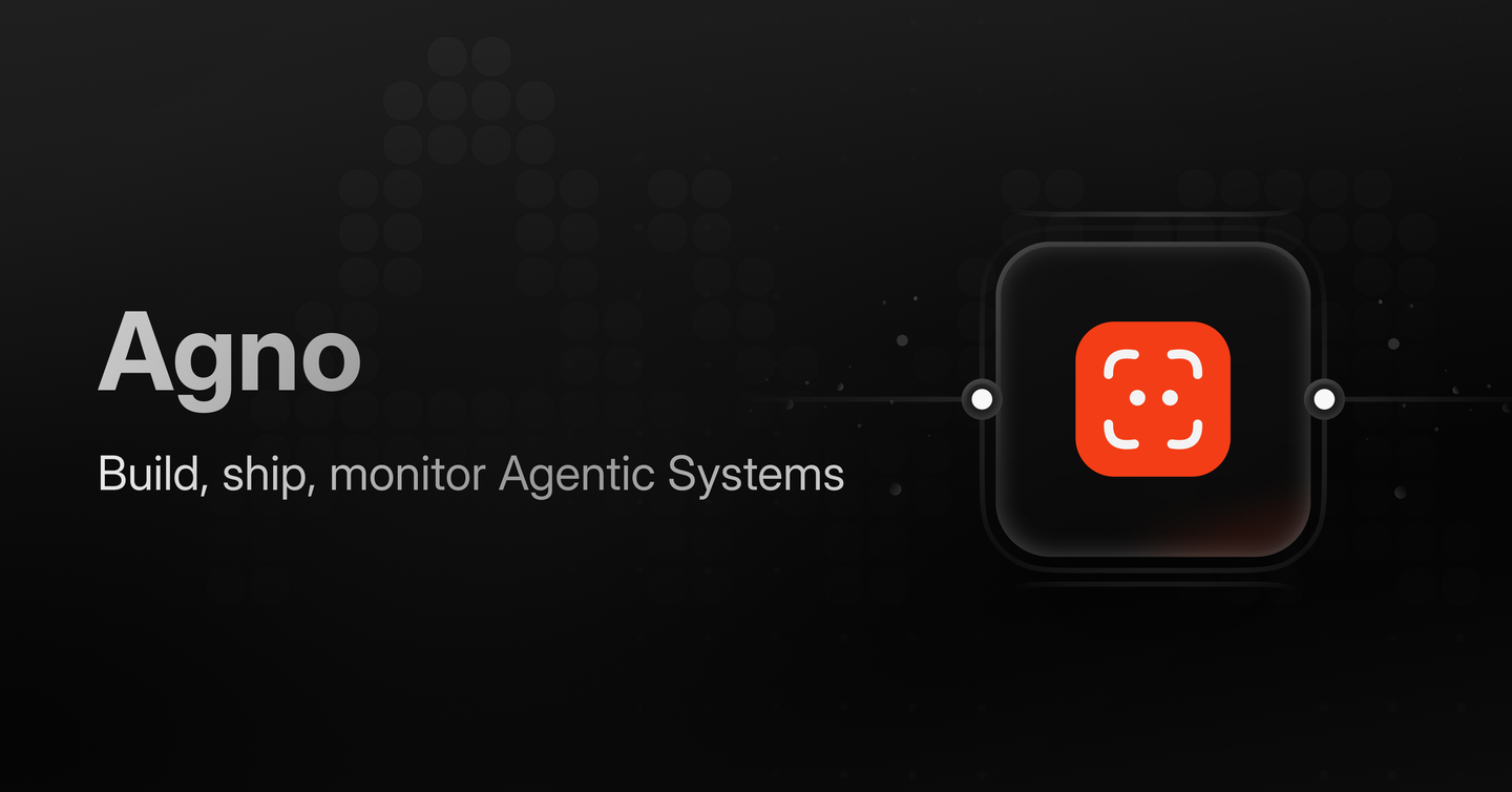 Agno banner reading build, ship, monitor agentic systems, linking to the Agno GitHub repo